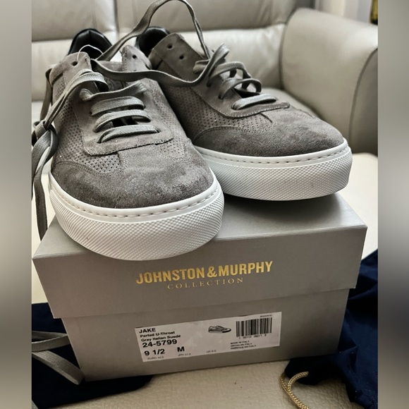 NWB - Johnston & Murphy Italian Suede Sneakers - Size 9.5 - Made in Italy - Picture 7 of 8